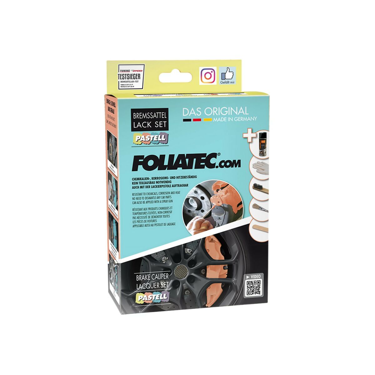 Målarset Foliatec FO2221 Bromsok Vanilj Gul
